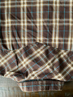 Urban Pipeline Men's Brown Plaid Long Sleeve Button Up  Shirt. Large