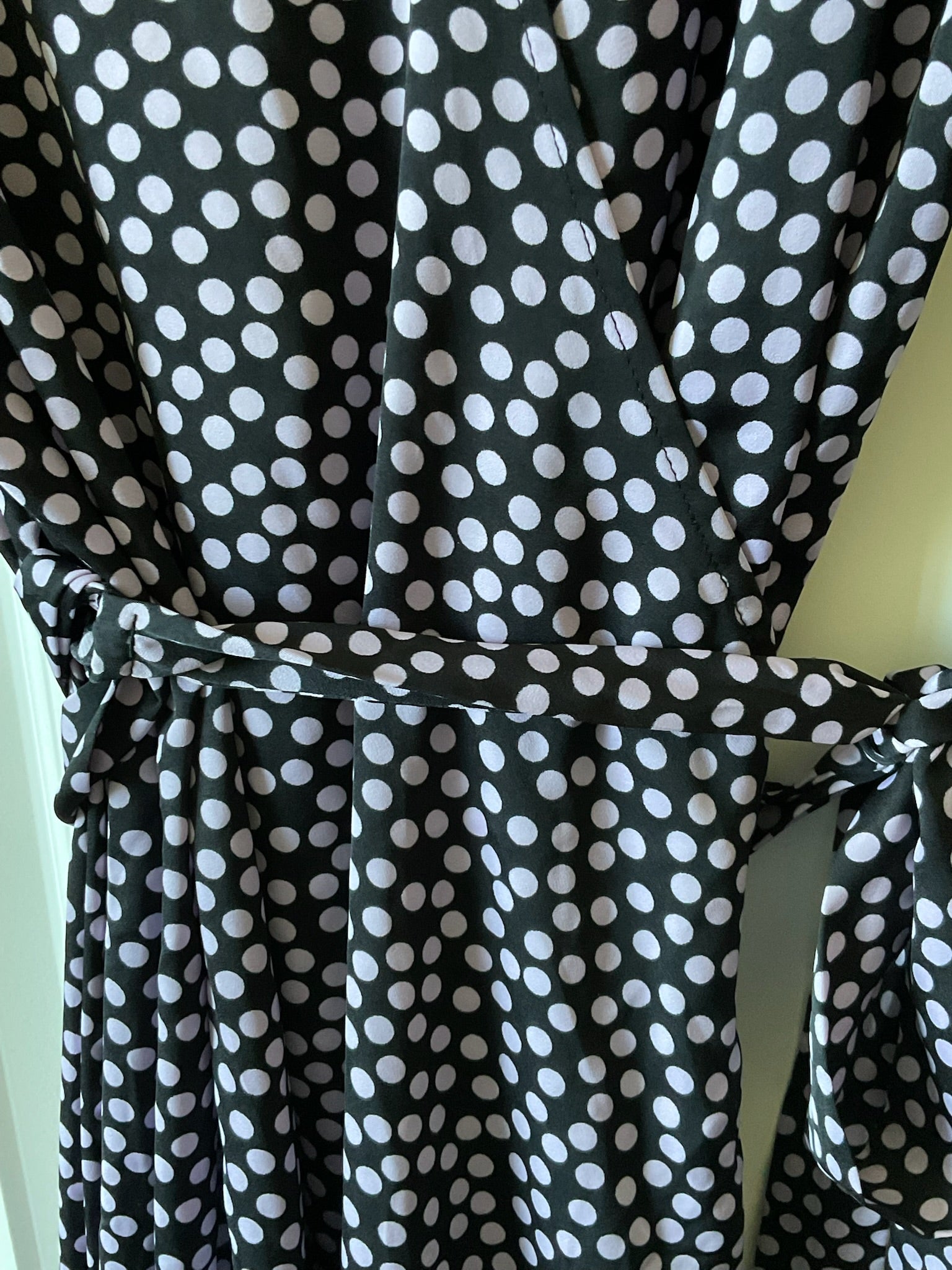 NWT Who What Wear Navy & Lavender Polka Dot Dress - Size XL