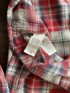 Lucky Brand Men's Red Plaid Pearl Button Up Shirt Size M