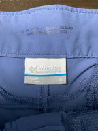 Columbia Blue Shorts Women's Size 8 Omni Hiking Cargo Athletic Outdoor