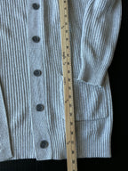 St John's Bay Women's Long Sleeve Button Up Cable Knit Sweater Cardigan in light Gray. Size Small
