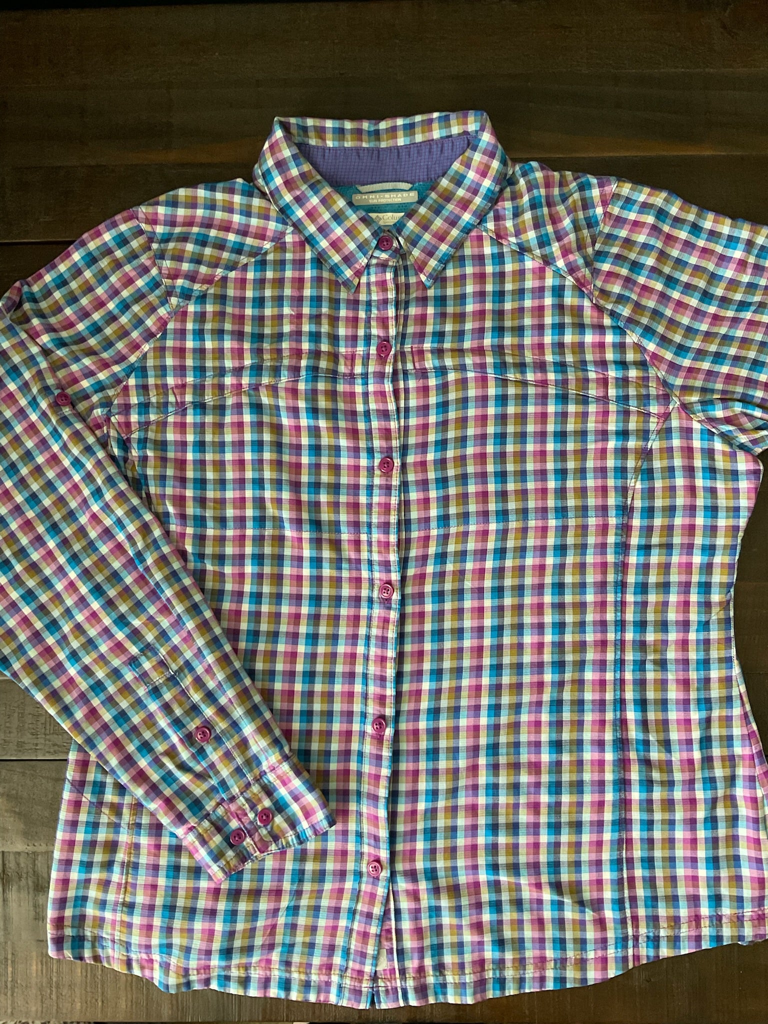 Columbia Women's Silver Ridge Plaid Long Sleeve Outdoor Shirt. XL