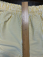 No Boundaries Women's Yellow & White Striped Seersucker Bungee Shorts – Size Large (12/14)