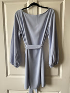 Shein Women's Soft Blue Belted Dress. Size Large 