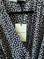 NWT Who What Wear Navy & Lavender Polka Dot Dress - Size XL