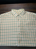 Cabela’s Men’s Short-Sleeve Plaid Button-Up Trail Shirt - Green & Tan (Size XL)