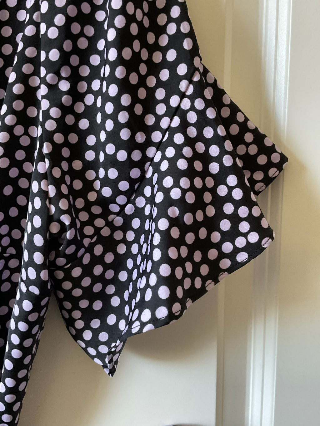 NWT Who What Wear Navy & Lavender Polka Dot Dress - Size XL