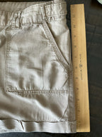 H&M Women's Linen-Blend Shorts – Classic Brown (Size 8)