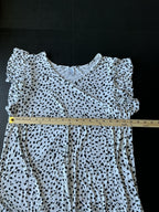 Time and Tru Maternity Dalmatian Henley Babydoll Top – White/Black