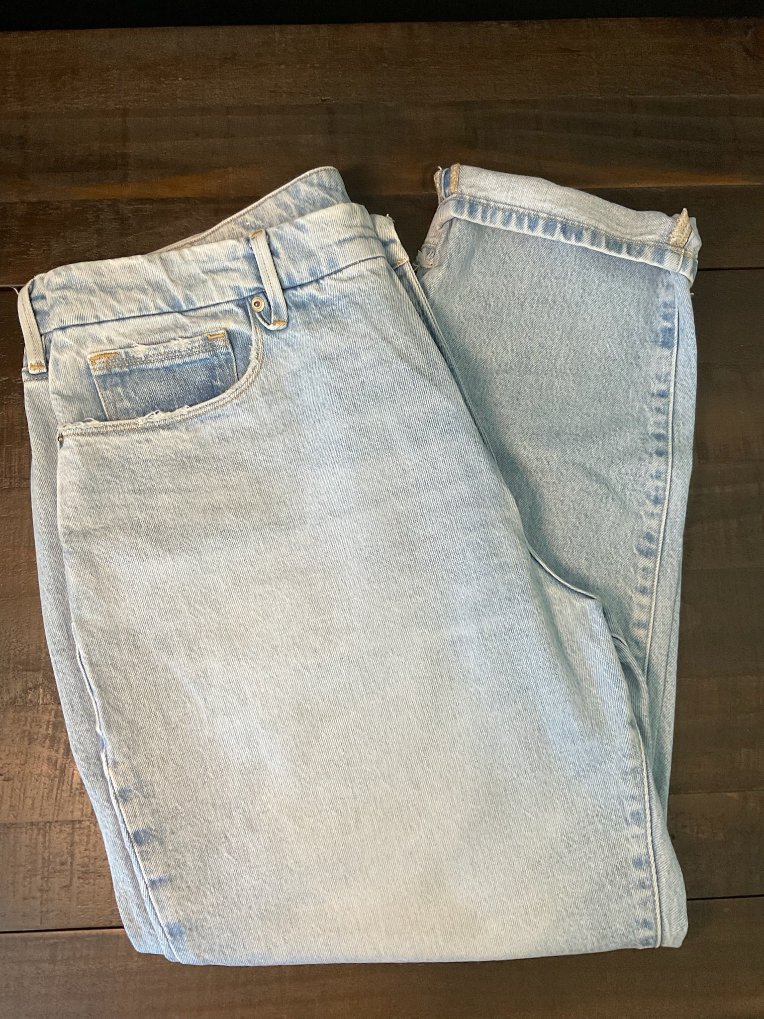 Good American Women's Low Rise Light Wash Denim Jeans - Size 14 / 32