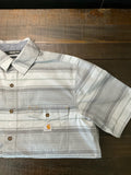Carhartt Men’s Rugged Flex Relax Fit Lightweight Plaid Shirt - Gray. Medium)