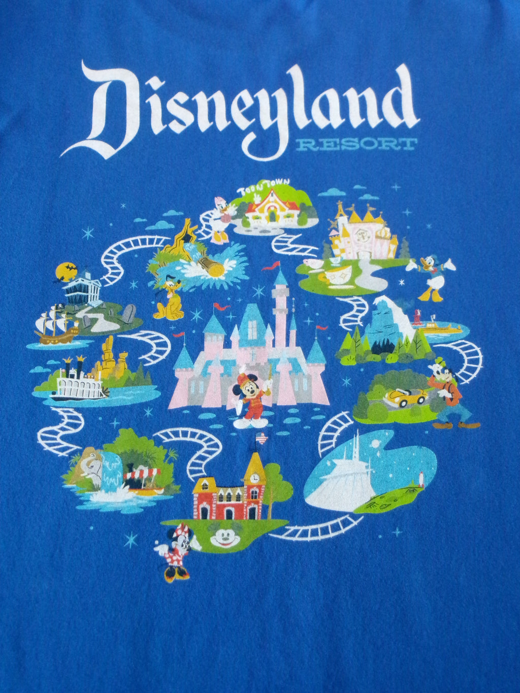  Funko Disney 65th Anniversary Unisex Blue Long Sleeve Crew Neck Shirt - Large 