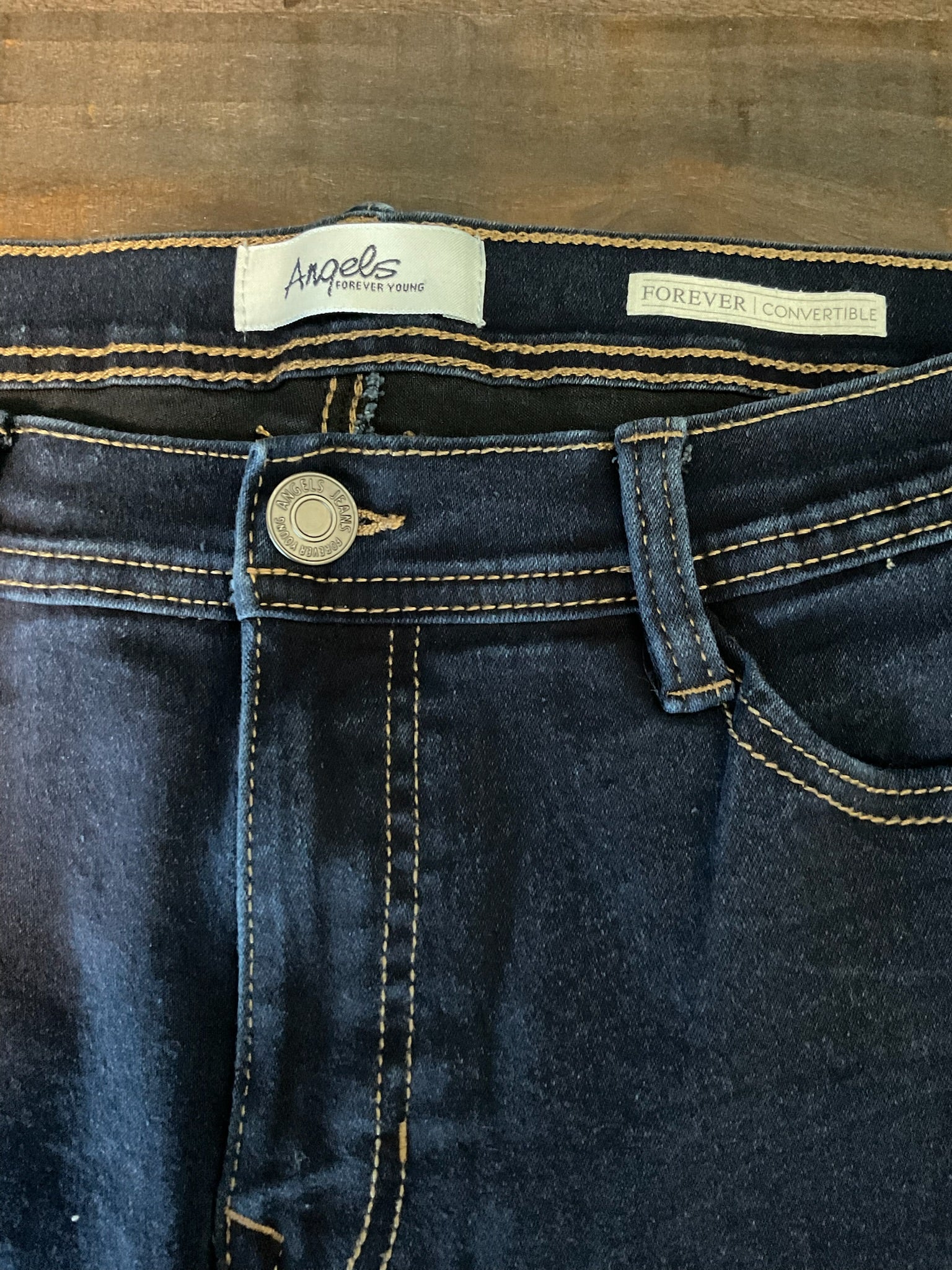 Angels Forever Young Women's Mid Rise Skinny Jeans - Dark Wash - Size 10 (NWOT)