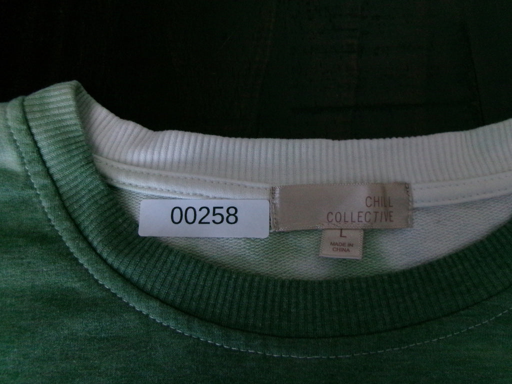 Chill Collective Green Tie-Dye Sweatshirt Women Size Large 