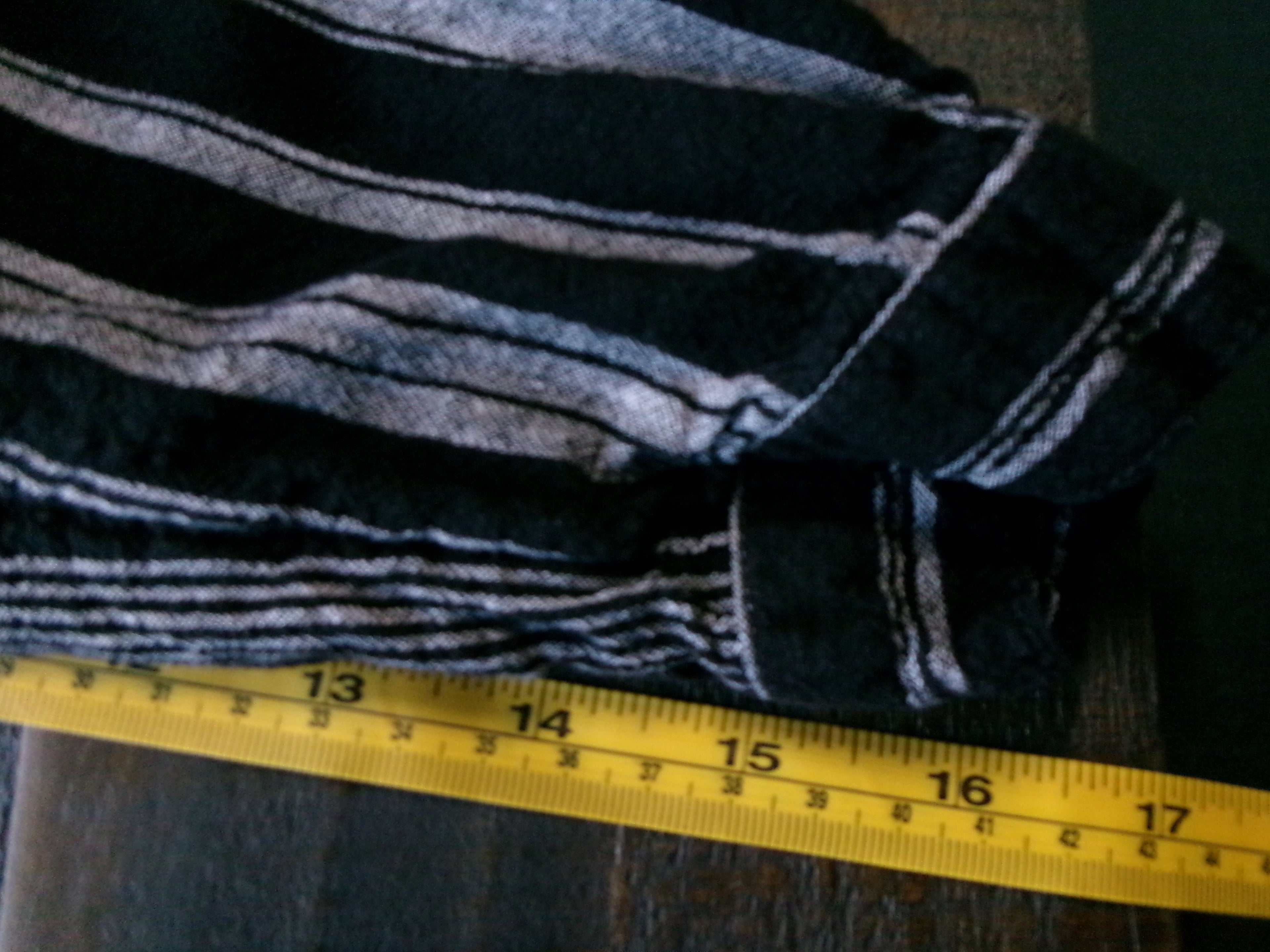 We The Free Oversized 3-Button Striped Shirt - Black & White Size X Small