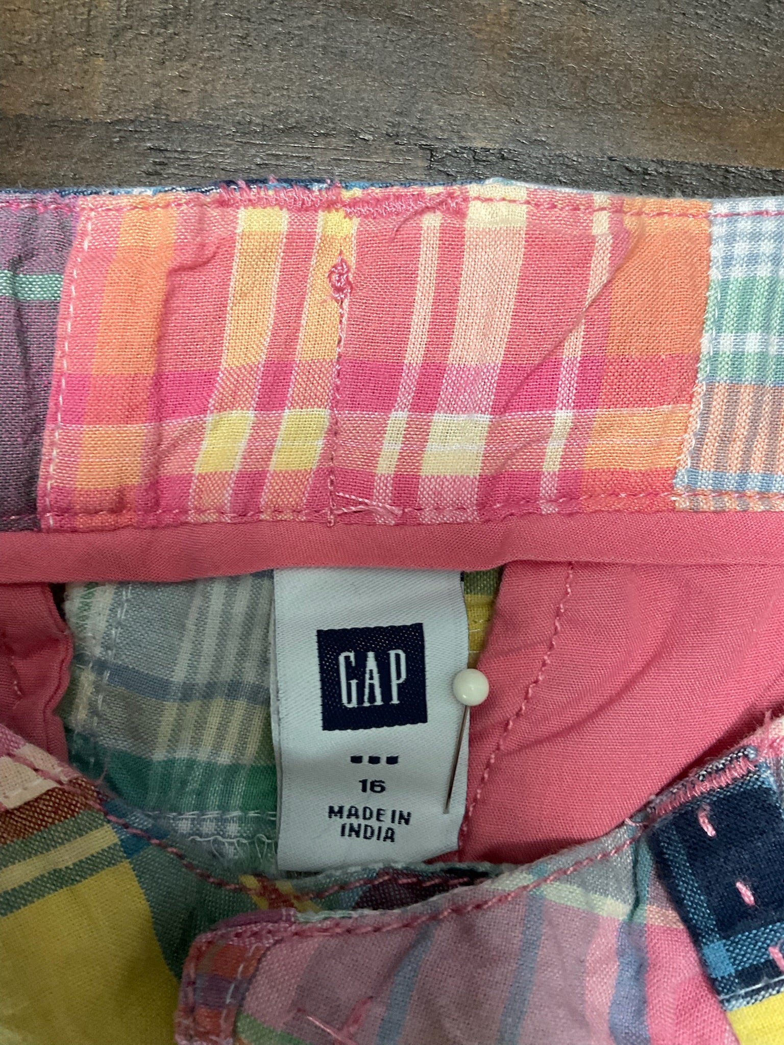 Vintage Gap Color Block Shorts Size 16 Women's Retro 2008 