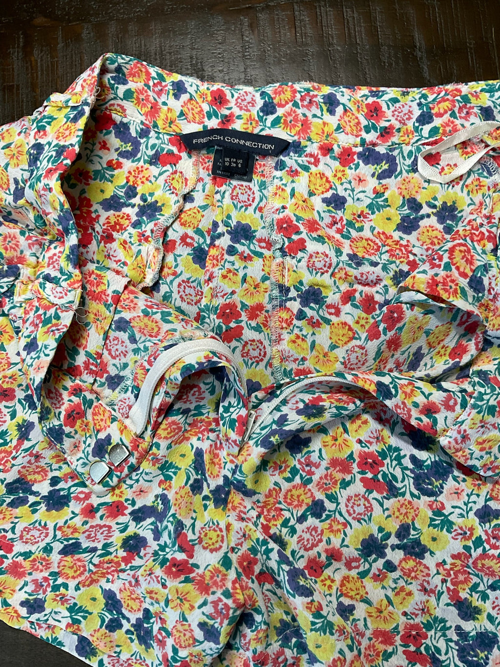 French Connection Women's Floral Print Drape Shorts -  Size 6