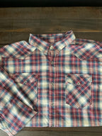 Wrangler Men's Classic Plaid Long Sleeve Western Shirt - X Large