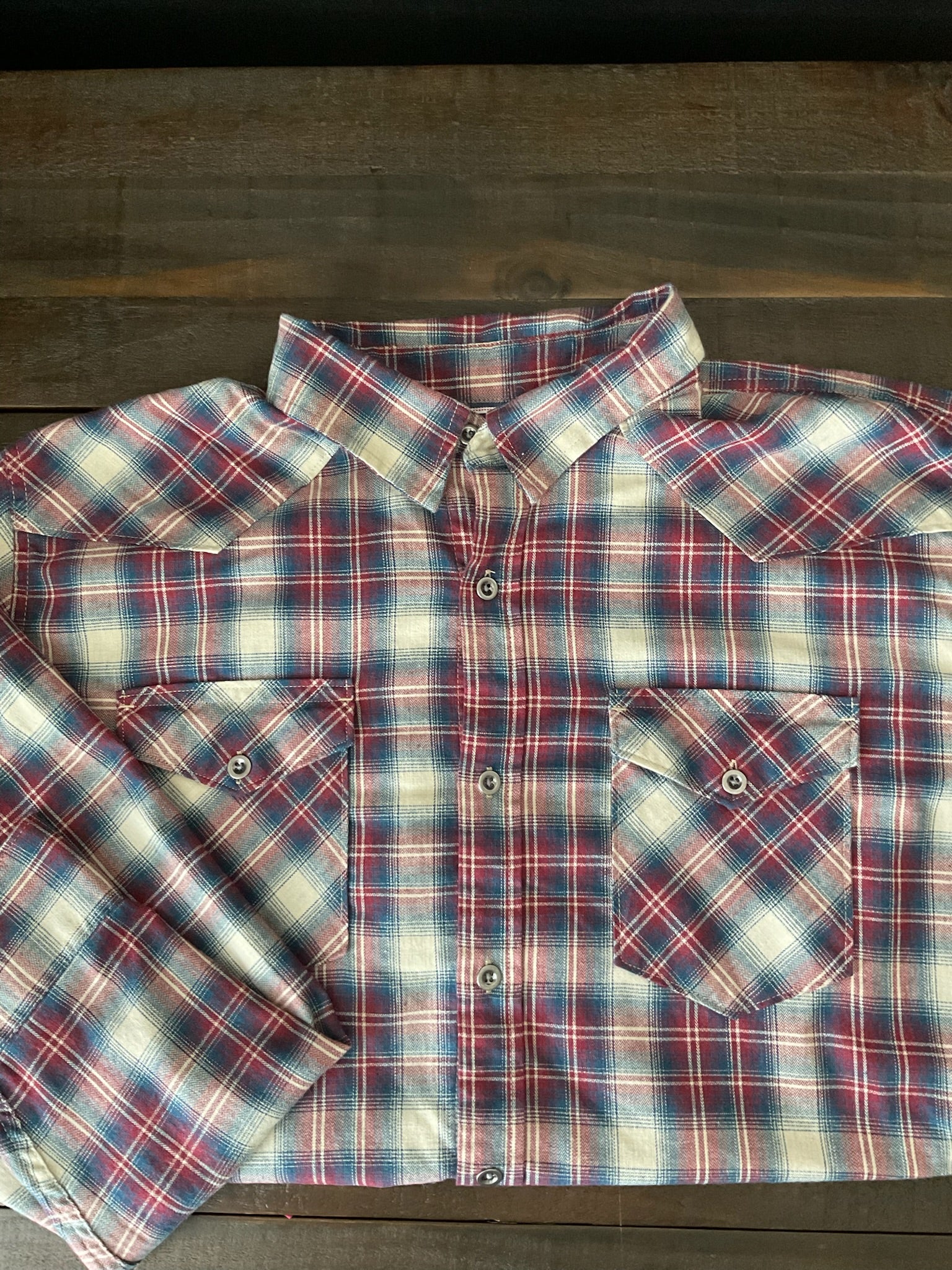 Wrangler Men's Classic Plaid Long Sleeve Western Shirt - X Large