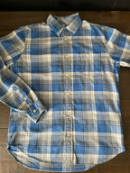 Gap Men's Lived-In Plaid Pearl Snap Button Up Shirt. Size M 