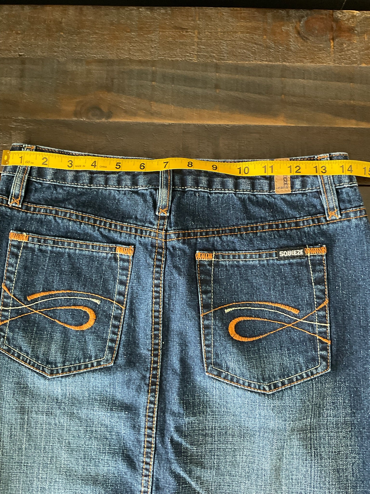 Vintage Squeeze Denim Dark Wash Mini Skirt. Size 1