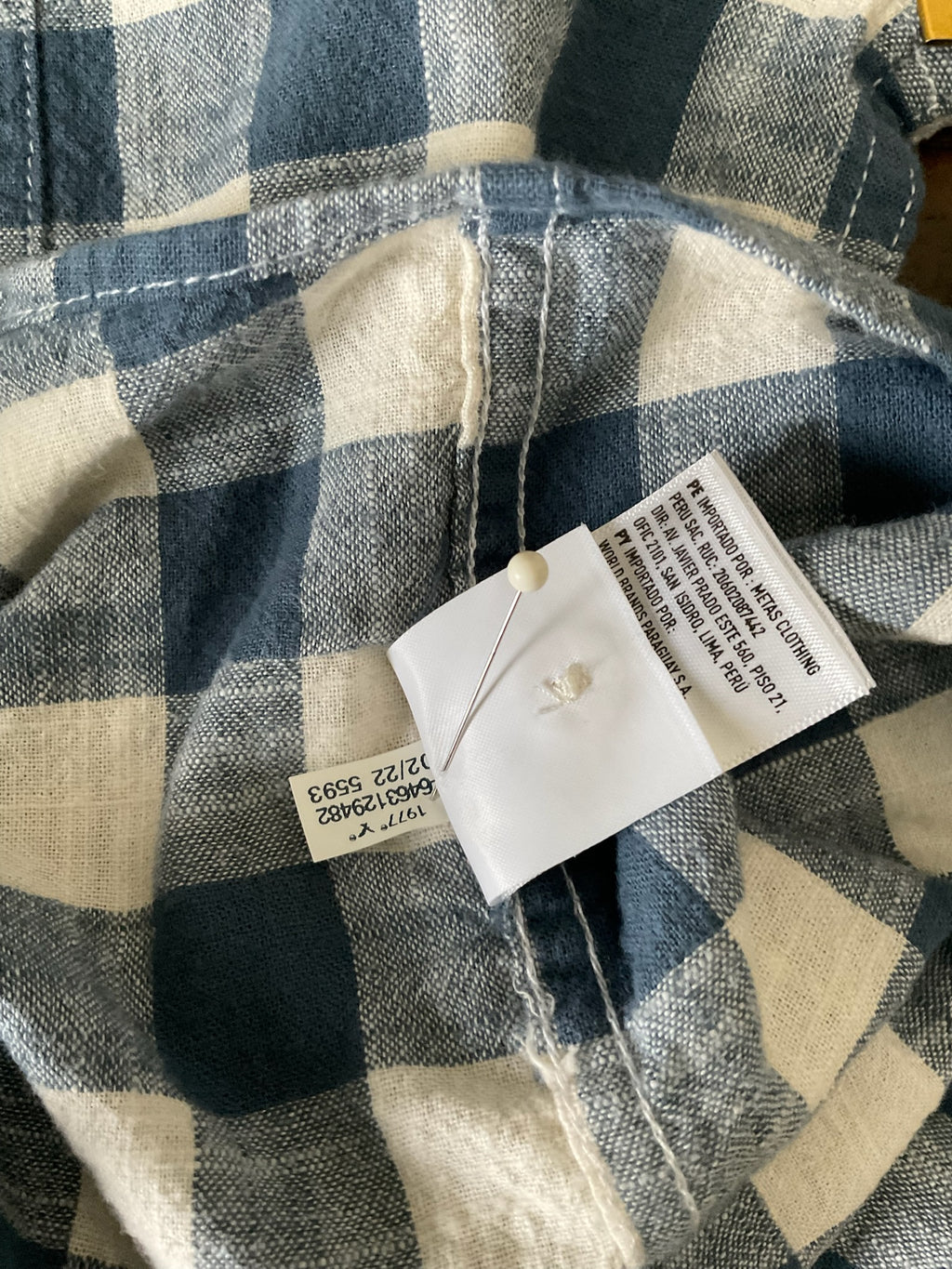 American Eagle Men's Super Soft Plaid Long Sleeve Button Up Shirt