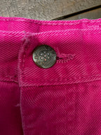 Vintage 80s 90s Sears Pink Denim Shorts Women’s 16 Made in USA High Rise Mom