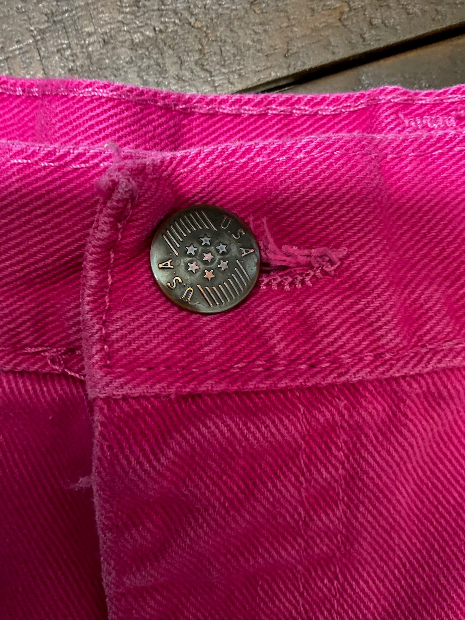 Vintage 80s 90s Sears Pink Denim Shorts Women’s 16 Made in USA High Rise Mom