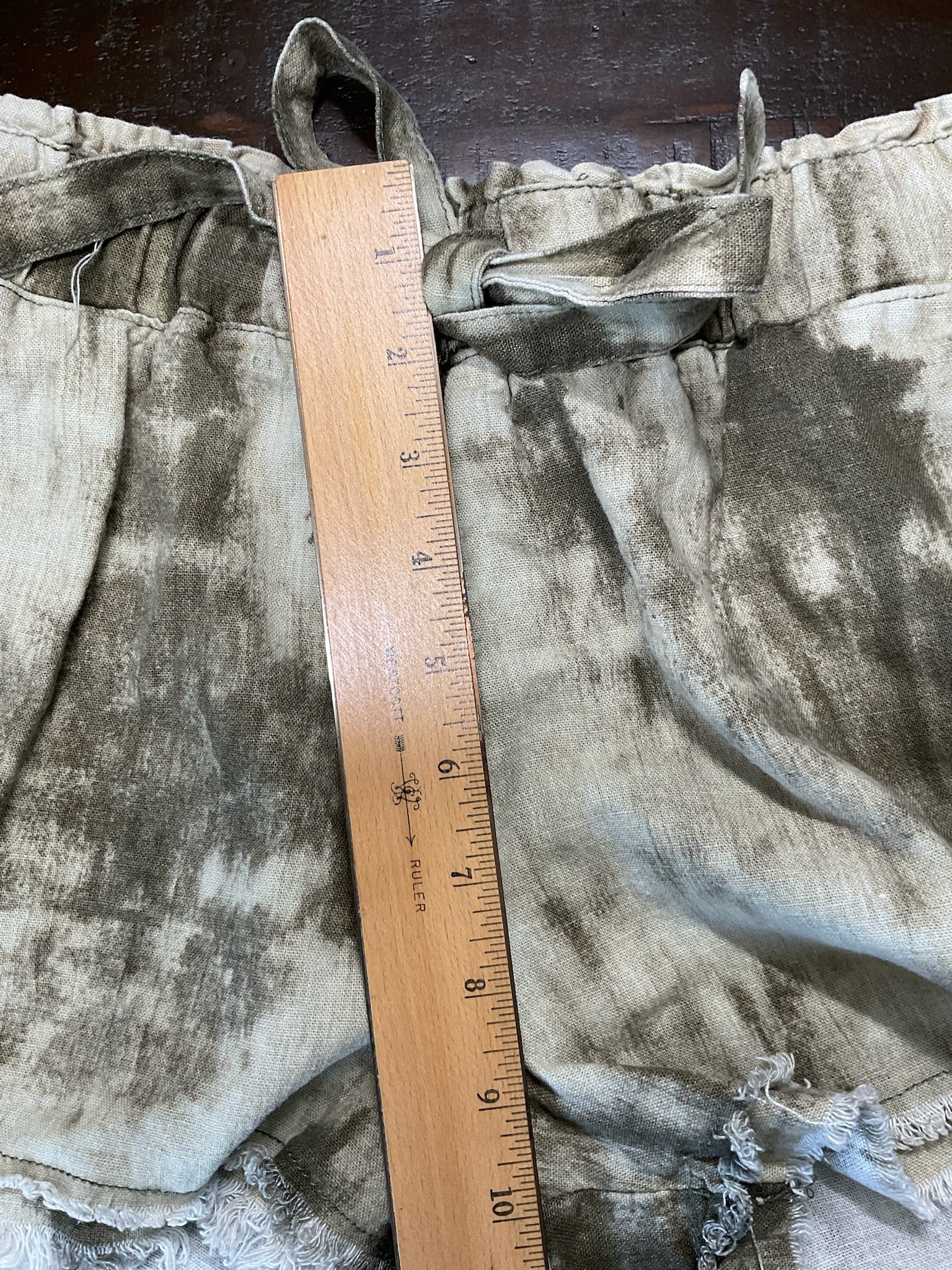 Rewash Women's High-Rise Camo Paperbag Shorts - Size 8