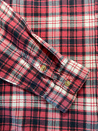 American Eagle Women's  Long Sleeve Button Up Flannel  Red  Black Plaid.  Medium