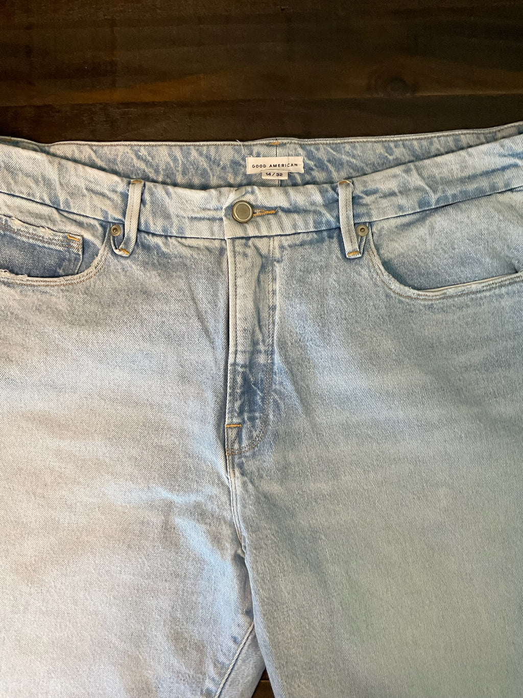 Good American Women's Low Rise Light Wash Denim Jeans - Size 14 / 32