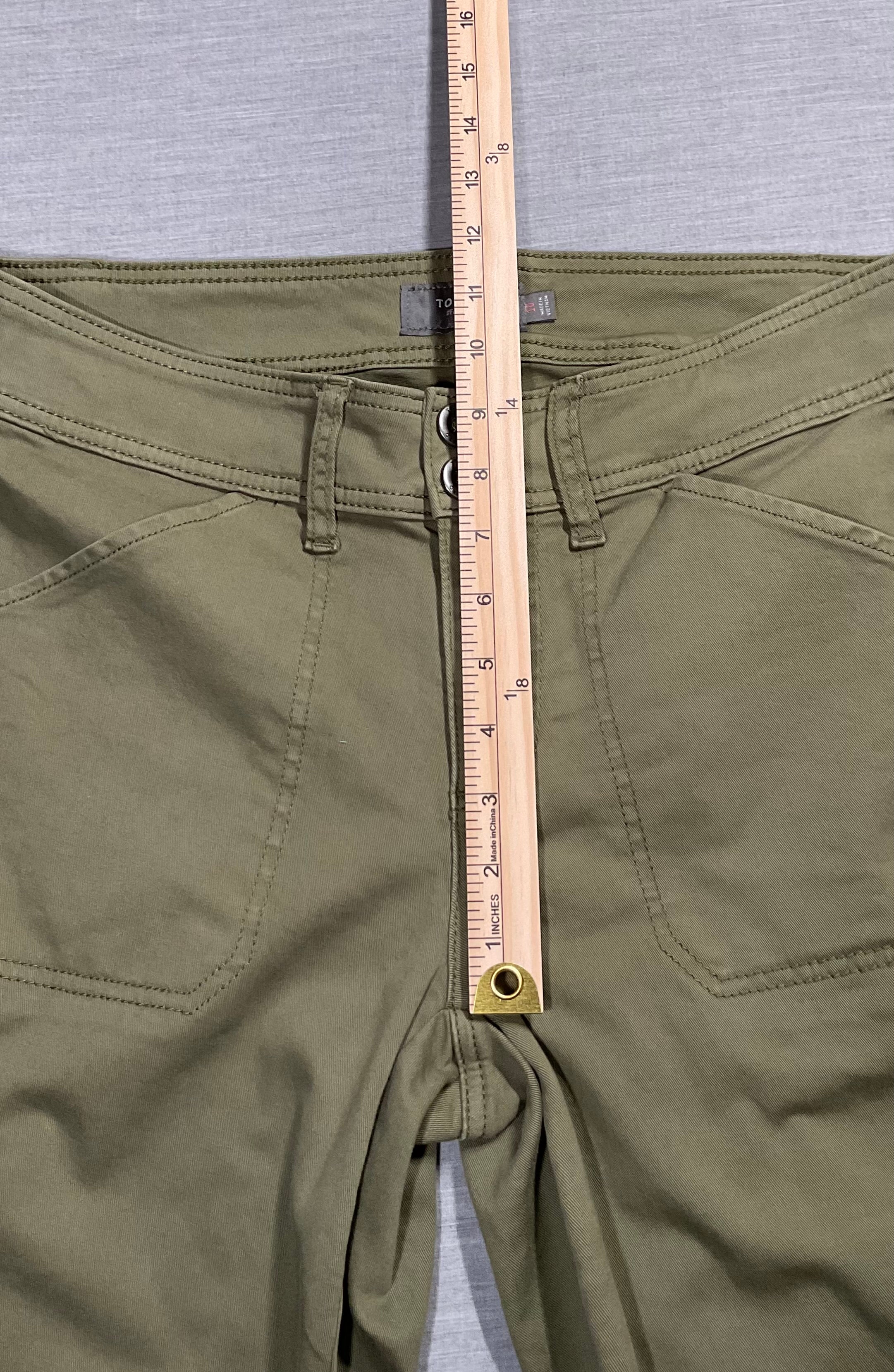 Torrid Women's Crop Mid Rise Ankle Olive Green Pants