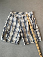 Wrangler Men's  White, Blue Black Plaid Shorts