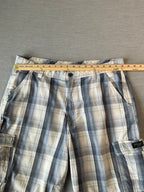 Wrangler Men's  White, Blue Black Plaid Shorts