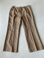 Le Suit Women's Petite Brown Tweed Plaid Trouser Pants. Size 12