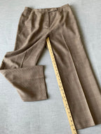 Le Suit Women's Petite Brown Tweed Plaid Trouser Pants. Size 12