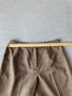 Le Suit Women's Petite Brown Tweed Plaid Trouser Pants. Size 12