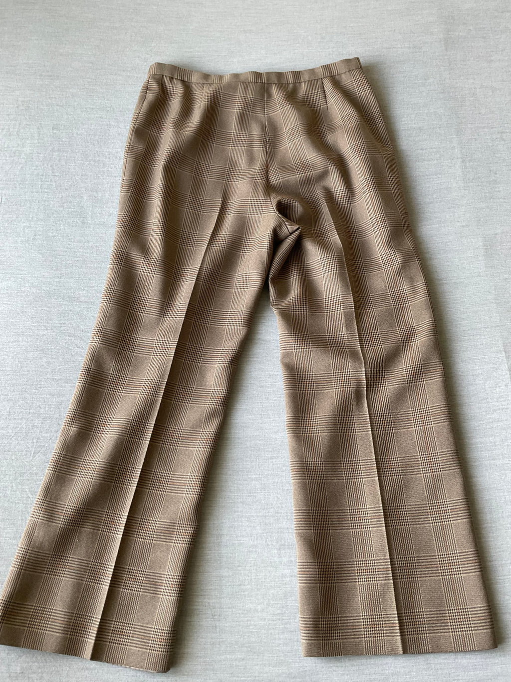 Le Suit Women's Petite Brown Tweed Plaid Trouser Pants. Size 12
