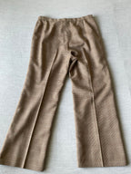 Le Suit Women's Petite Brown Tweed Plaid Trouser Pants. Size 12