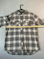 Vans Men's Long Sleeve  Gray Plaid Shirt. Size Large