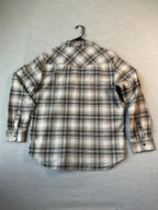 Vans Men's Long Sleeve  Gray Plaid Shirt. Size Large