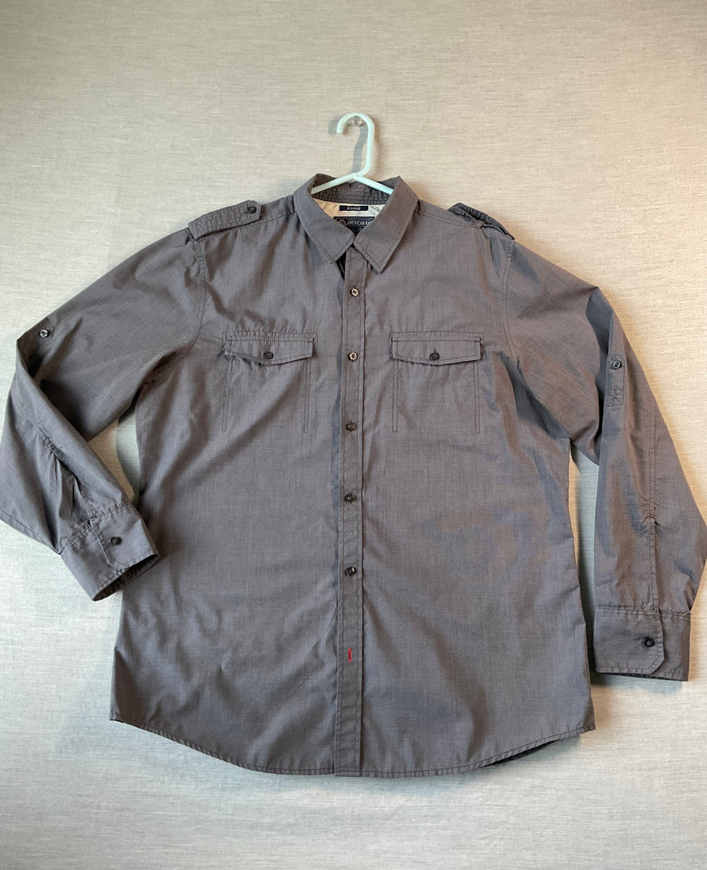 American Rag Men’s Long Sleeve Button-Up Shirt Gray (Size XL)
