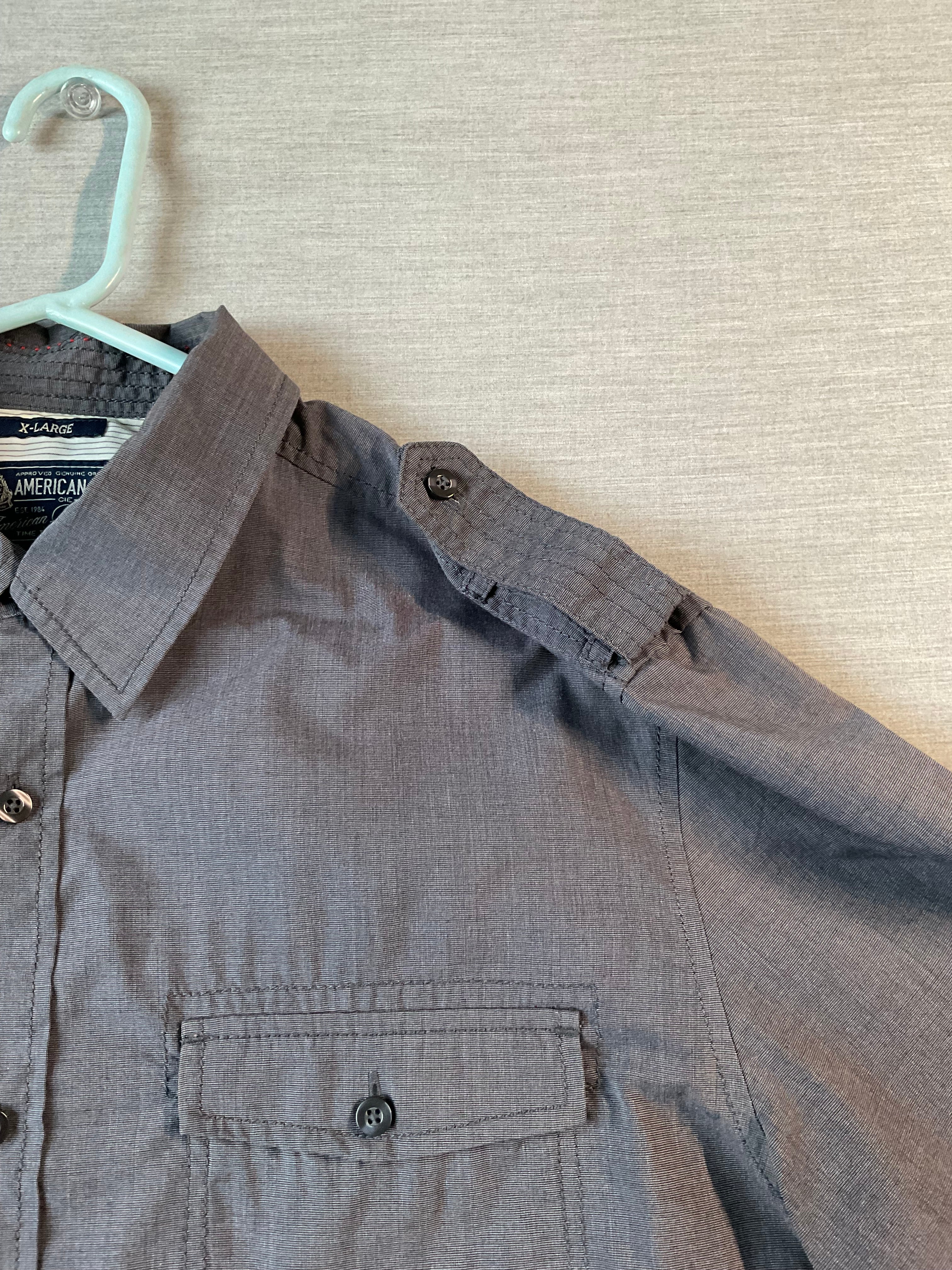 American Rag Men’s Long Sleeve Button-Up Shirt Gray (Size XL)