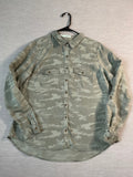 Maurice's Women's Long Sleeve Button Front Blouse Camo Print Size L