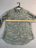 Maurice's Women's Long Sleeve Button Front Blouse Camo Print Size L