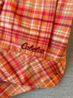 Cabela's Women's Long Sleeve Button Up Woven Shirt in Citrus Orange