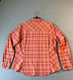 Cabela's Women's Long Sleeve Button Up Woven Shirt in Citrus Orange