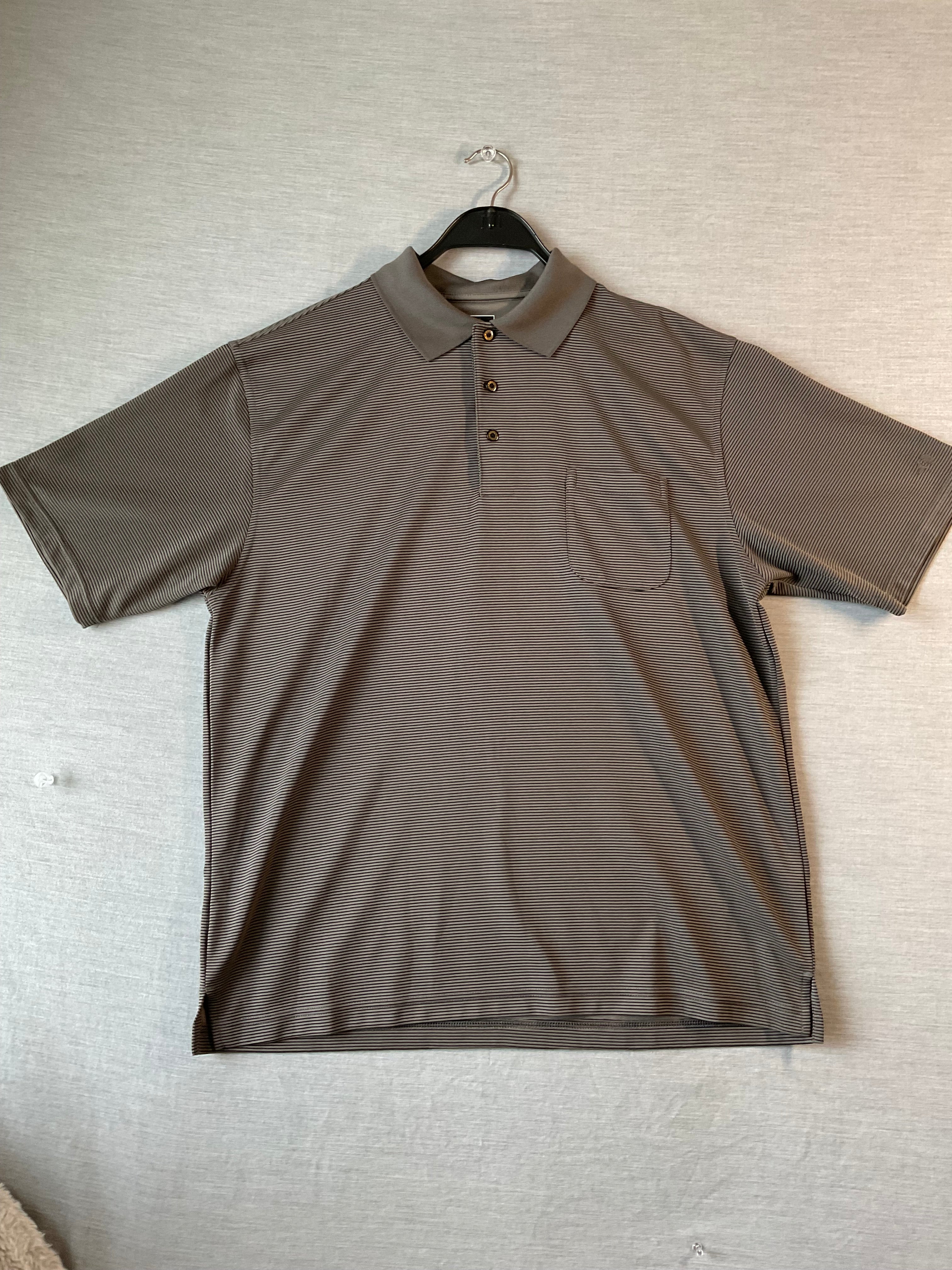 Grand Slam Performance Men's Polo Shirt - Gray and Black