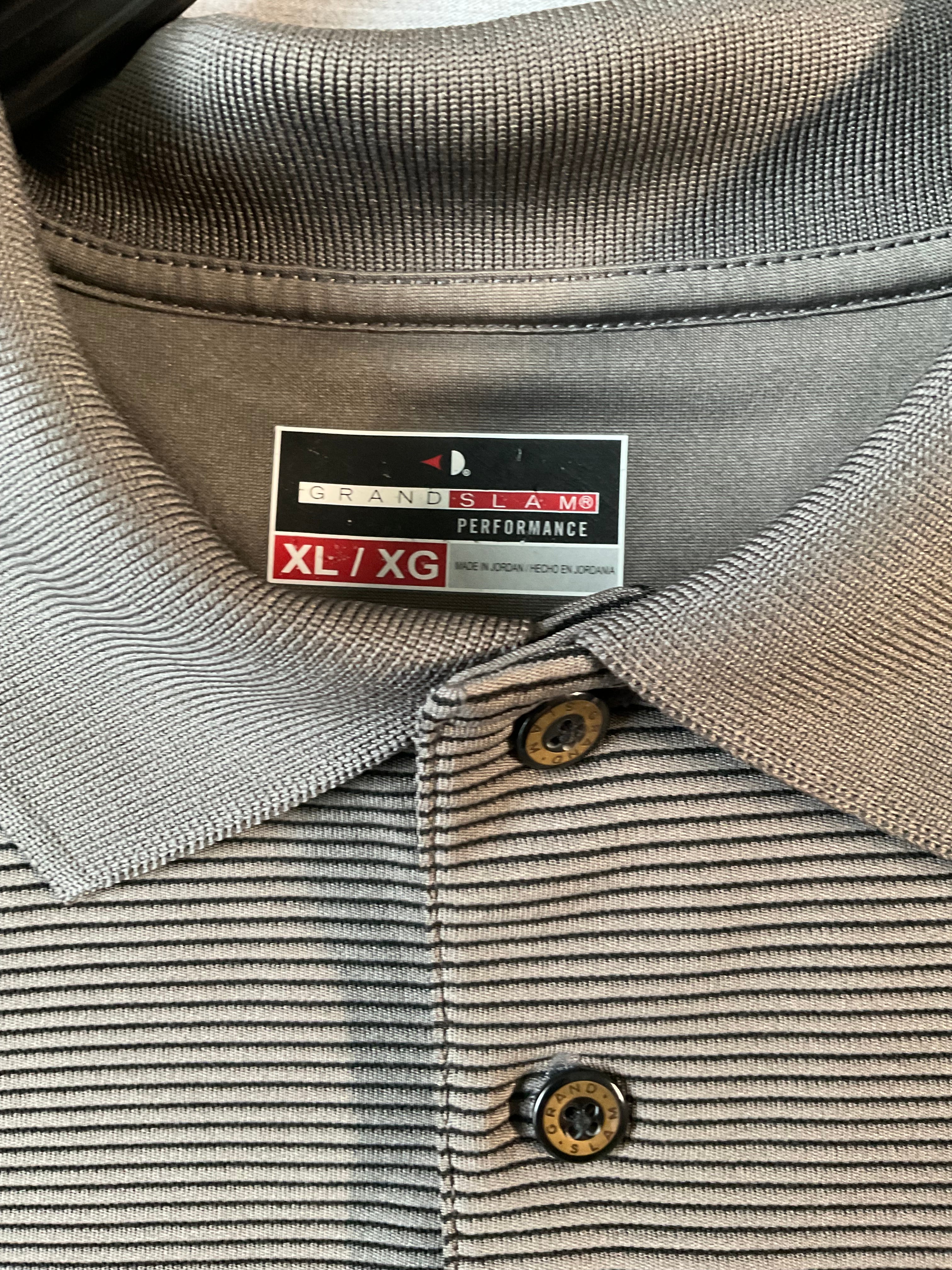 Grand Slam Performance Men's Polo Shirt - Gray and Black