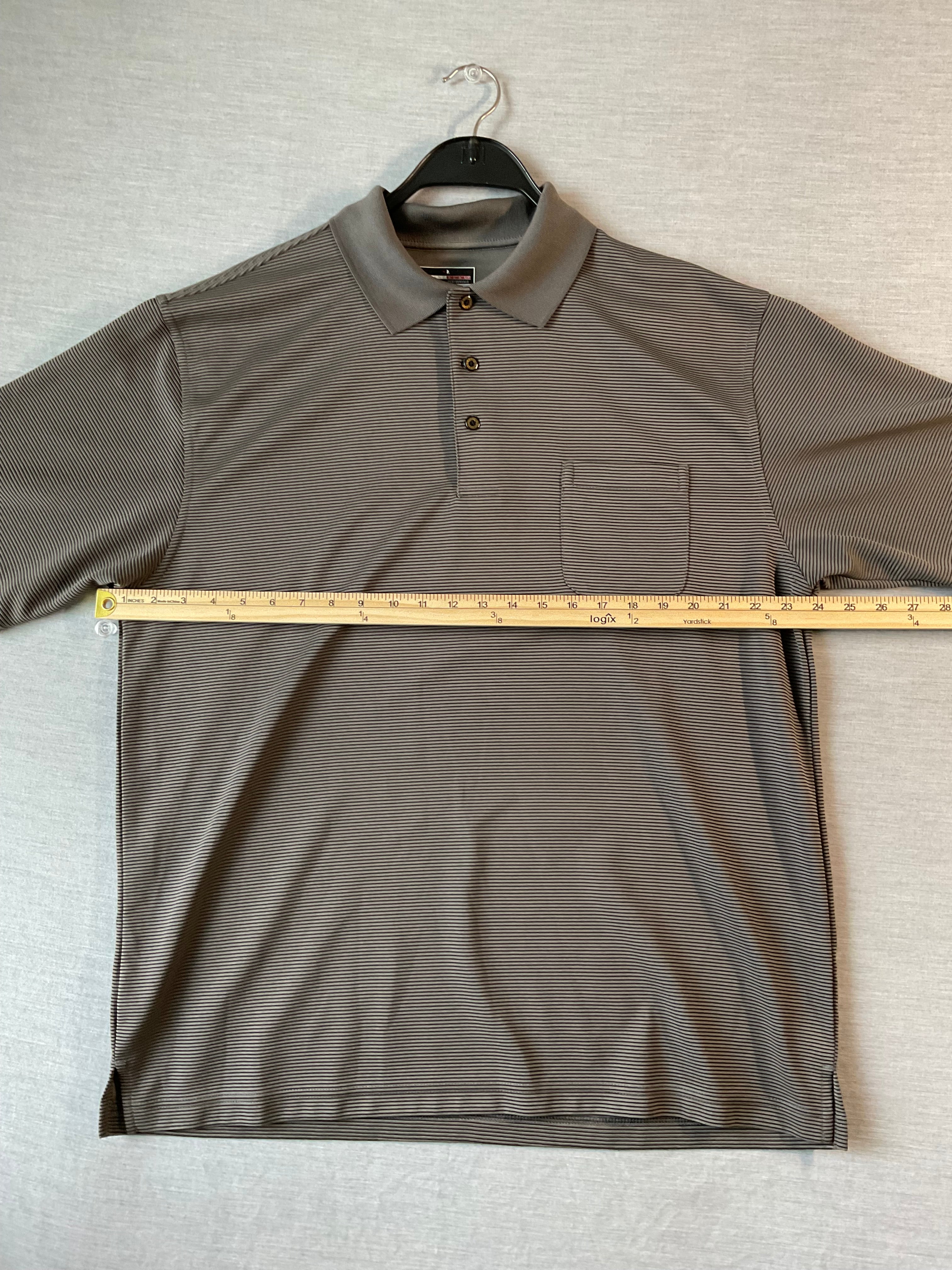 Grand Slam Performance Men's Polo Shirt - Gray and Black